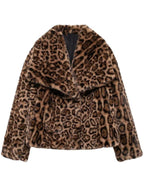 Women's Solid Color Faux Fur Fuzzy Jacket, Casual Long Sleeve Collared Fuzzy Coat for Fall & Winter, Women's Clothing for Daily Wear, Cute Tops