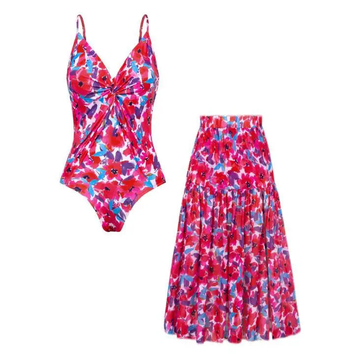 Two-Piece Swimsuit Set, Casual & Vacation Style, Summer Beach & Pool Wear