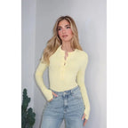 Button-up fitted T-shirt