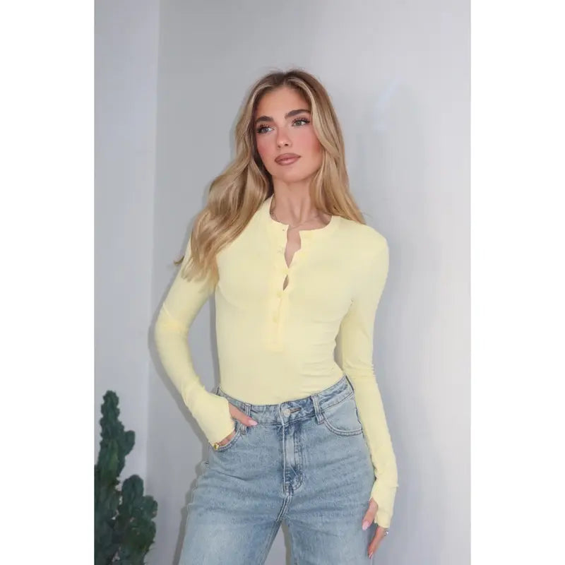 Button-up fitted T-shirt