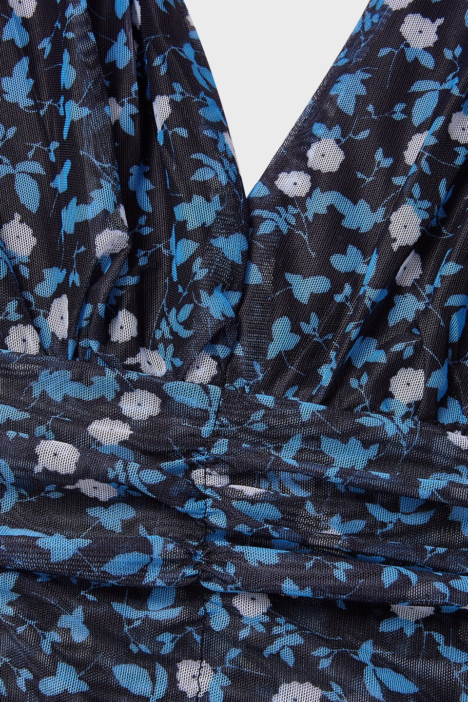 Curveins Plus Size V Neck Long Sleeve Floral Tiered Maxi Dress