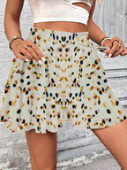 Women's All Over Print Knot Front Shorts