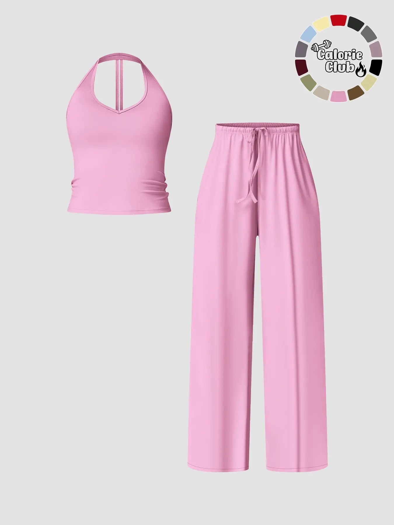 Women's Quick-Dry Sports Tank Top, Casual High-Waisted Bell Bottoms