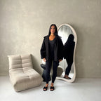 Ladies Collar Batwing Pocket Lined Jacket