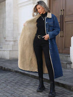 Women's Fall Winter Basic Chic Fashion Long Denim Jacket