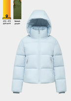 Detachable hooded down jacket