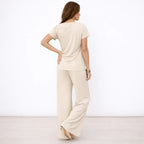 [2026] Lea, Completo Con Pantalone Fluido E Maglia Con Fiocco