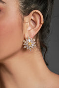 Curveins Sparkling Zircon Snowflake Earrings