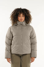 Detachable hooded down jacket