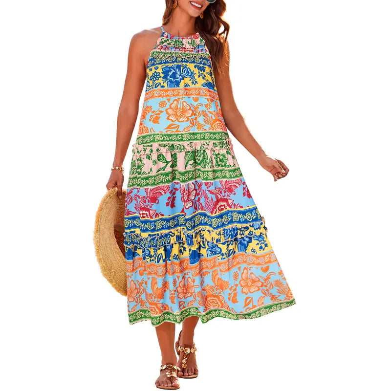 Floral Dress, Boho Casual Style, Summer Daily Look