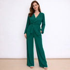 [2026] Spring, Completo Pantaloni E Maglia Incrociata