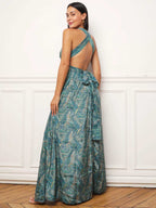 Robe longue multi-portés à imprimé cachemire