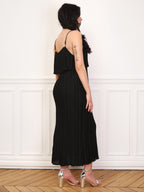 Robe fluide et plissée à volants