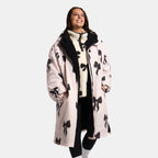 Drying Robe Waterproof Wind Resistant Changing Robe Soft Sherpa Fleece Lined Oversized Hooded Long Sleeve Coat Jacket for Kids Adults Men Women Surfing Beach Swimming Keep Dry