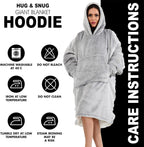 Oversized Hoodie Blanket Men Women, Ultra Soft Sherpa Fleece Warm Cosy Wearable Throw Sweatshirt Snuggle Oodies for Adults Teens with Big Pocket