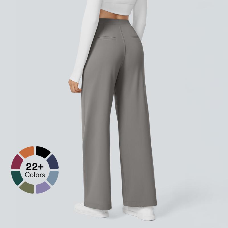 High Waisted Pocket Straight Leg Work Pants, Business Casual Outfits for Women, Women's Sports & Outdoor Clothing
