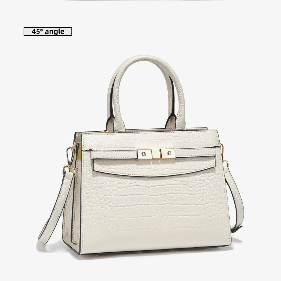 Women’s Cowhide Leather Top Handle Bag