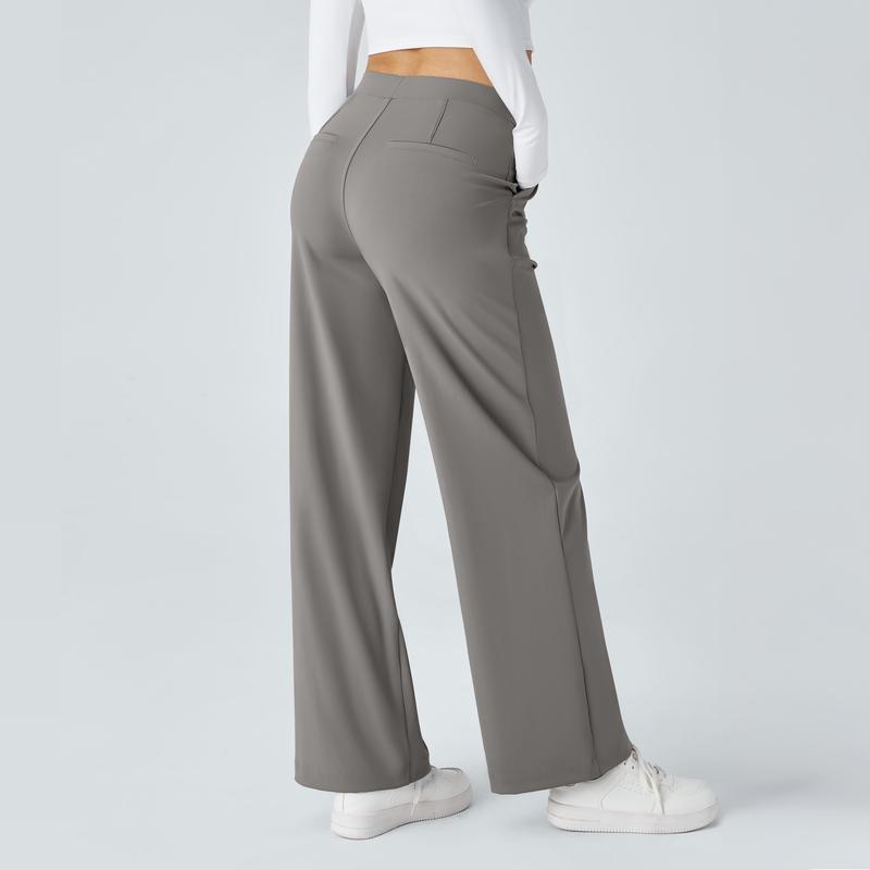 High Waisted Pocket Straight Leg Work Pants, Business Casual Outfits for Women, Women's Sports & Outdoor Clothing