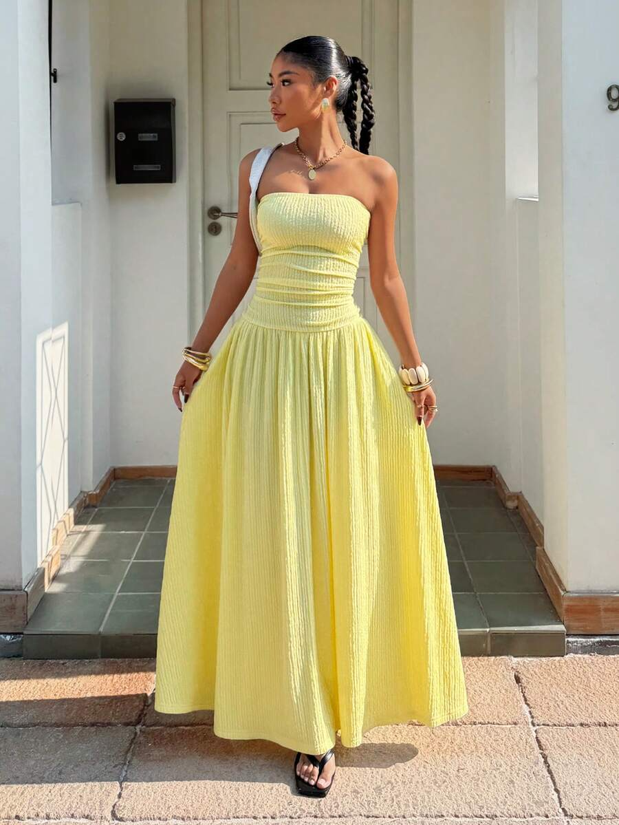 Women's Summer Elegant Strapless Maxi Dress