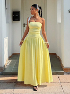 Women's Summer Elegant Strapless Maxi Dress
