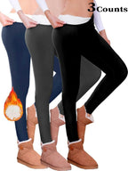 Women's Fleece Lined Lamb Velvet Leggings, High Waist Sporty Style, Fall & Winter Warmth, Tight-Fitting Plain Design, S-Xxl Sizes(gift) Fabric Womenswear