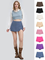Women's Casual Shorts Skirts, High Waist with Side Zip, Comfortable & Stylish, Perfect for Daily Wear, Ladies Fashion