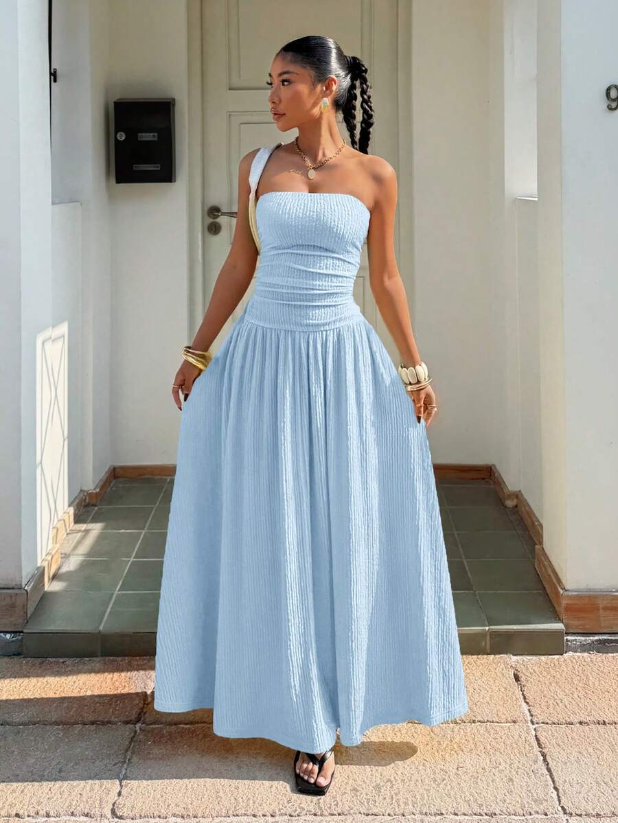 Women's Summer Elegant Strapless Maxi Dress