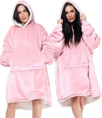 Oversized Hoodie Blanket Men Women, Ultra Soft Sherpa Fleece Warm Cosy Wearable Throw Sweatshirt Snuggle Oodies for Adults Teens with Big Pocket