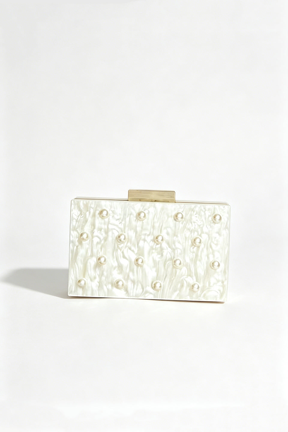Curveinse Luxury Pearl Acrylic Box Clutch Crossbody Bag