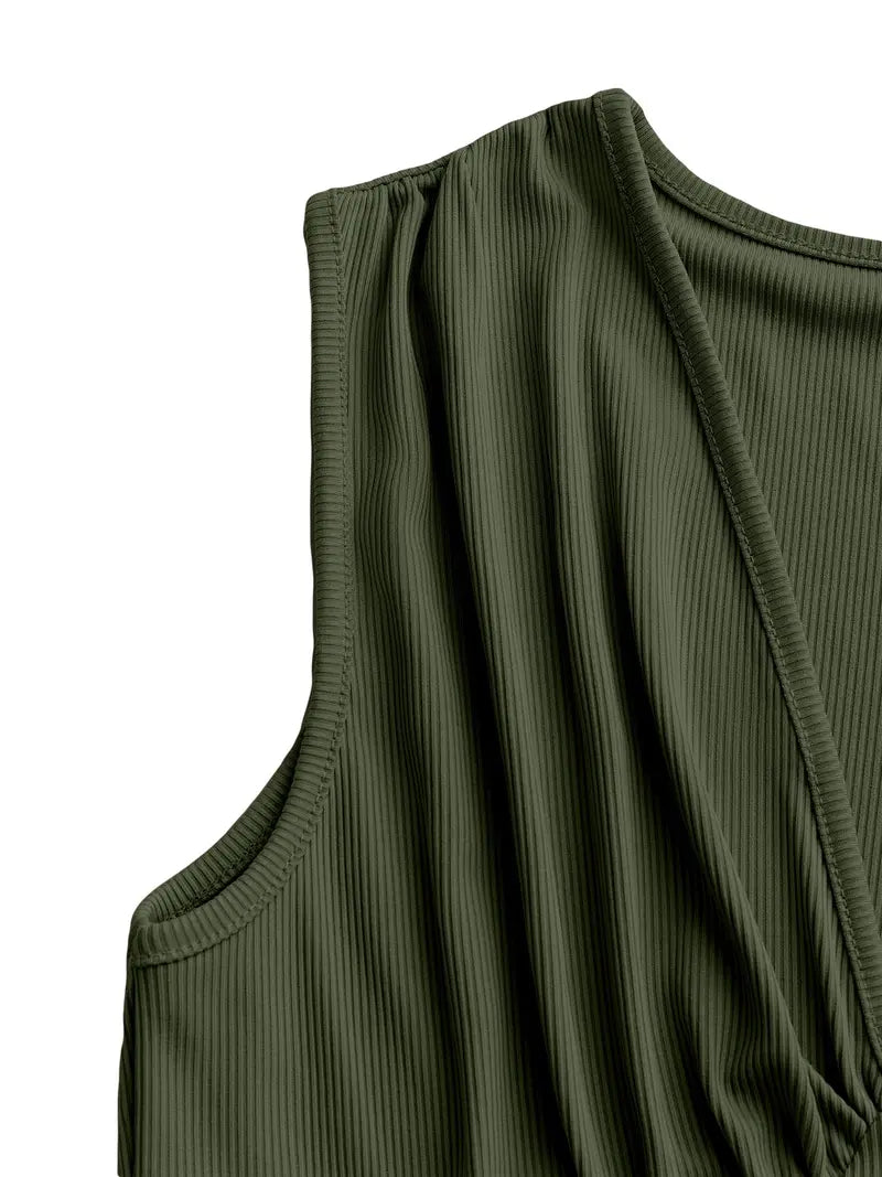Women's Spring/Summer Sleeveless V-Neck Romper