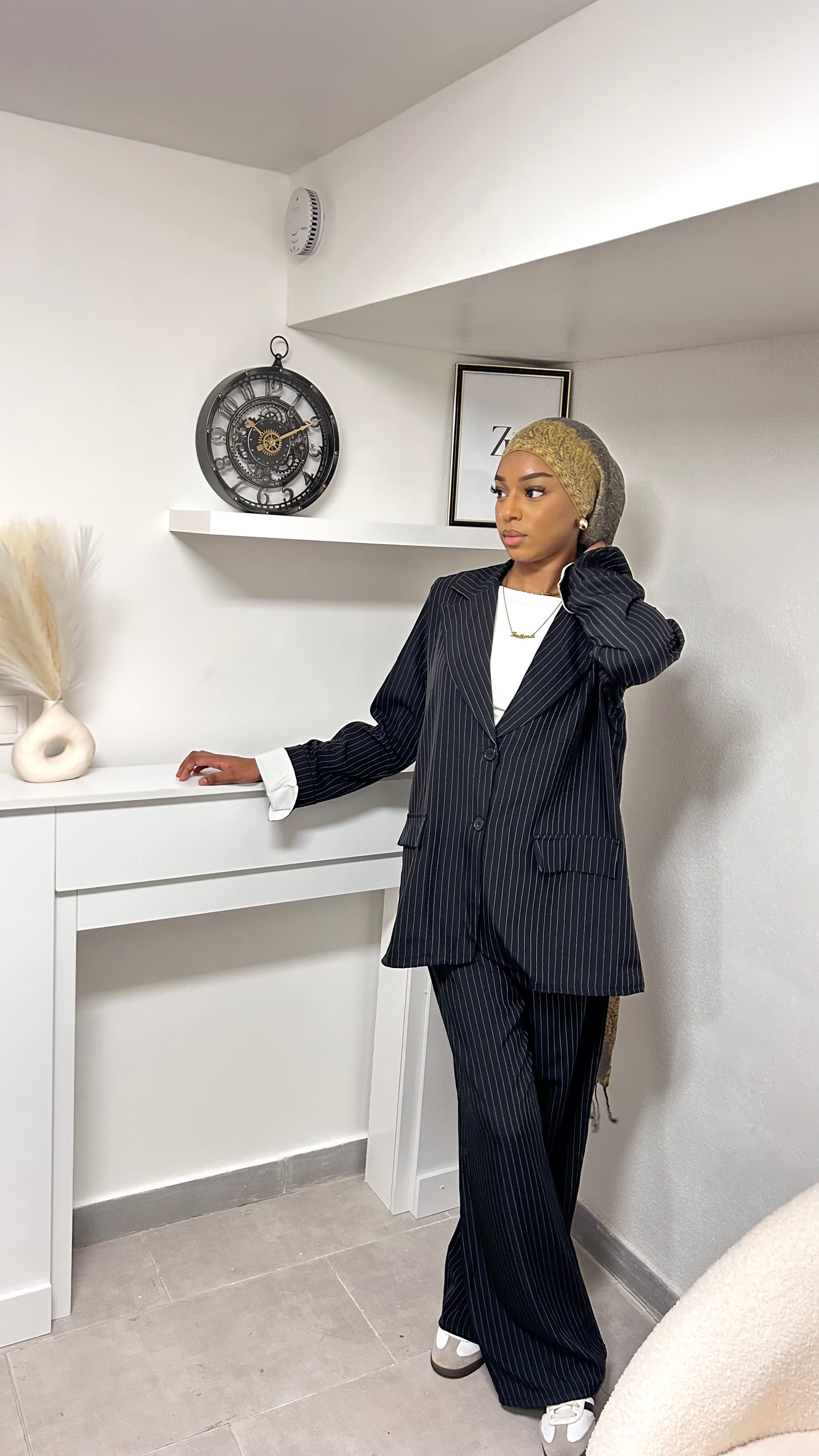 Striped blazer set