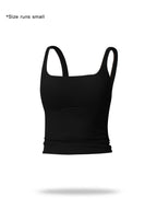 Women's solid-color sports tank top