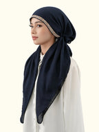 Women's Fashion Plain Bejeweled Stretchy Cap, Casual Versatile Simple Hijab, Breathable Sun Protection Sweat-Wicking Jersey Hijabs