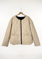 Women's Thin Round Neck Quilted Jacket