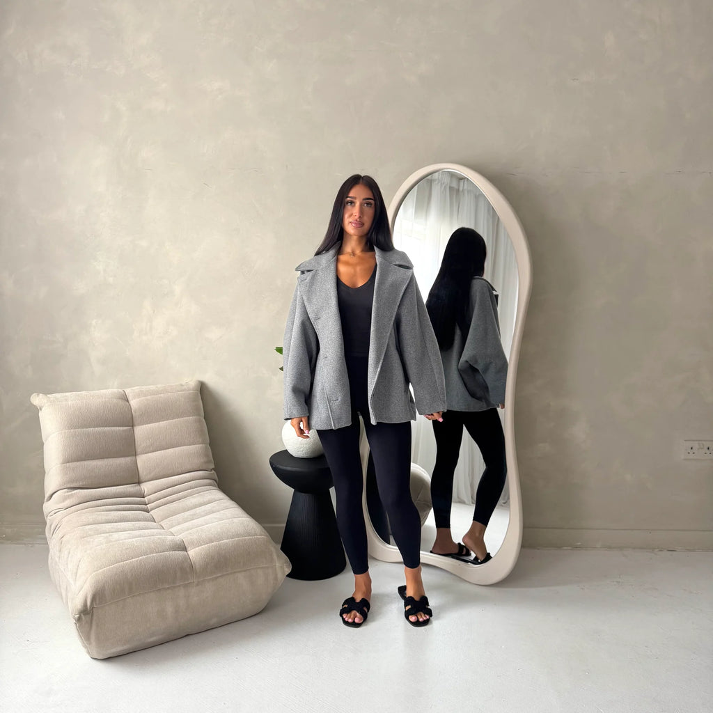 Ladies Collar Batwing Pocket Lined Jacket
