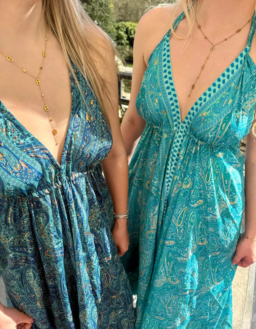 Women's Bohemian Chic Maxi Dress-red