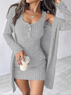 Women's Striped Dress Set, Casual Style, Comfortable Fabric, Fashion Design, Perfect for Daily Wear, Clothes