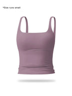 Women's solid-color sports tank top