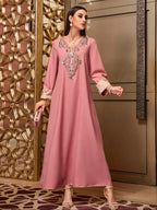 Elegant Embroidered Evening Gown Formal Wear, Elegant Party Dress, Classy Modest Dresses