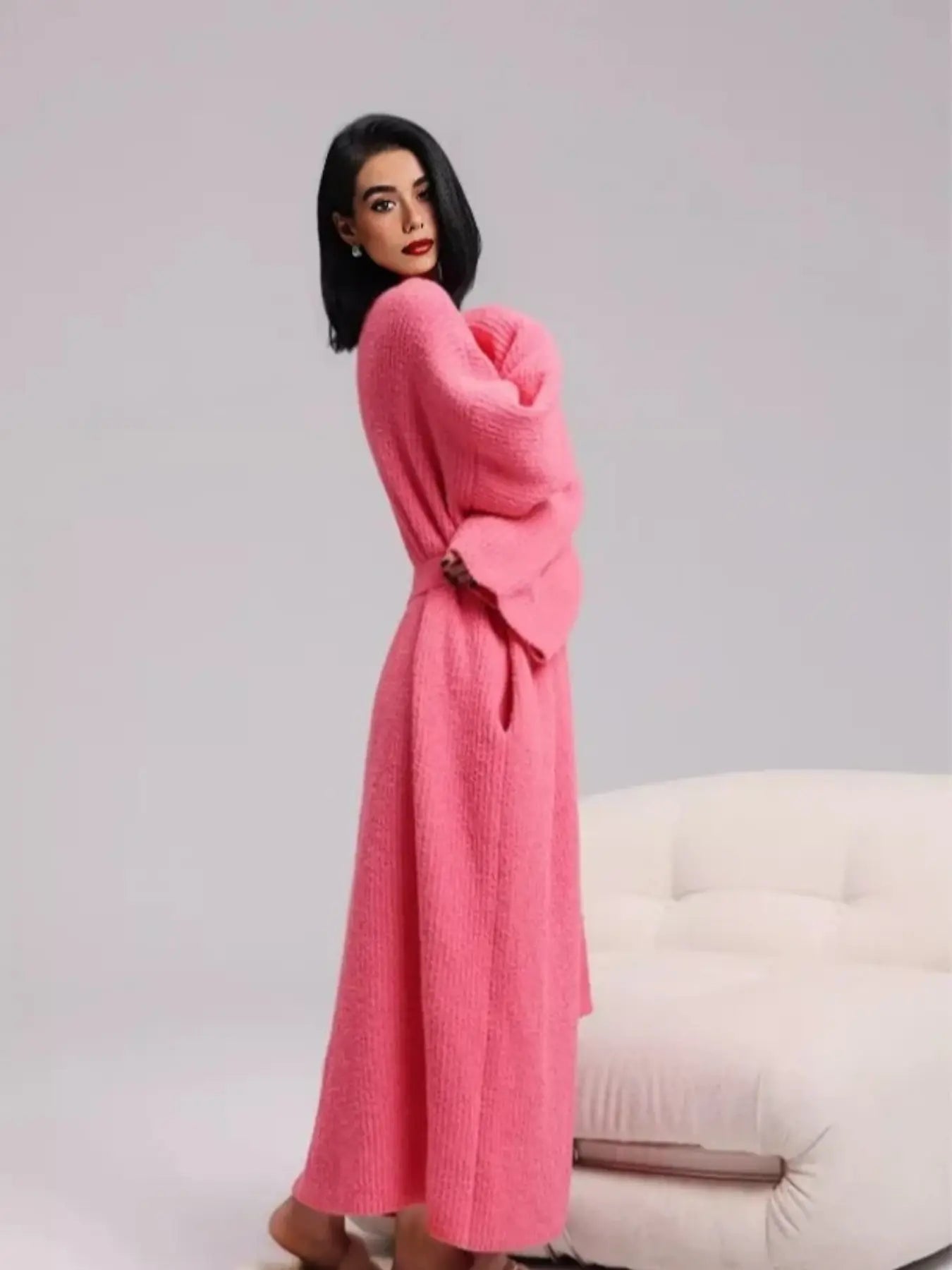 [COZY Soft Plush Feel]Women's Double-Sided Fleece Robe|Thickened Long Plush Loungewear|Warm Flannel Pajamas for Fall & Winter|Soft, Cozy, and Wearable Indoors & Outdoors