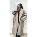 Wool trench coat with belt
