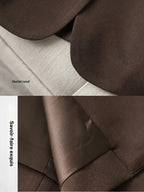 Women's Elegant One-Button Blazer Jacket, Slim-Fitting Long Sleeve Coat for Office Wear, Fall & Winter Fashion Outerwear