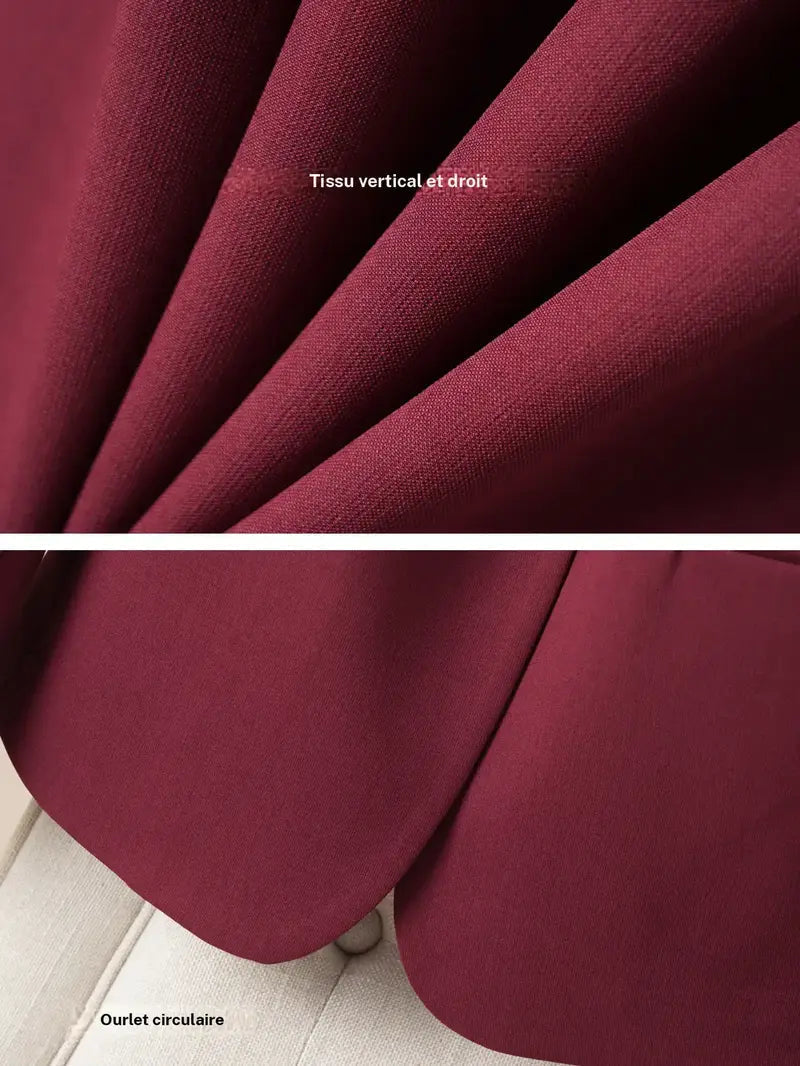 Women's Elegant One-Button Blazer Jacket, Slim-Fitting Long Sleeve Coat for Office Wear, Fall & Winter Fashion Outerwear