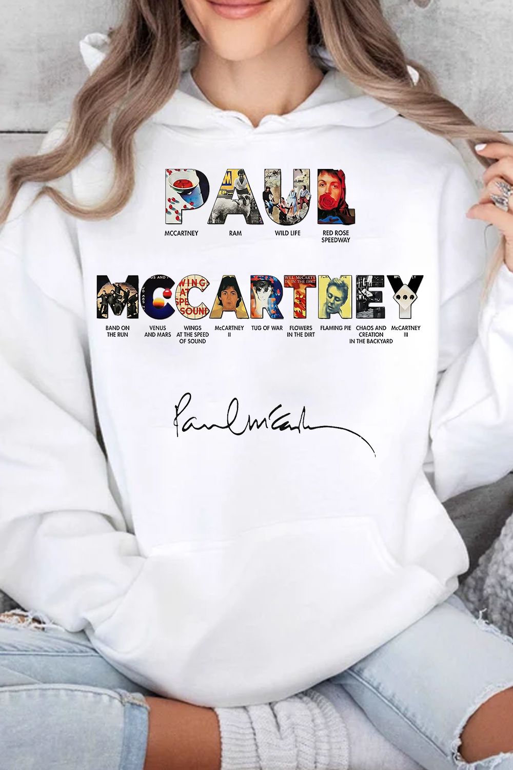 Paul Mccartney Print Women Hoodie