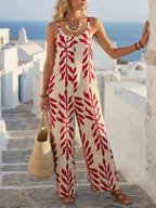 Women's Casual Chic Bohemian Printed Loose One-Piece Jumpsuit