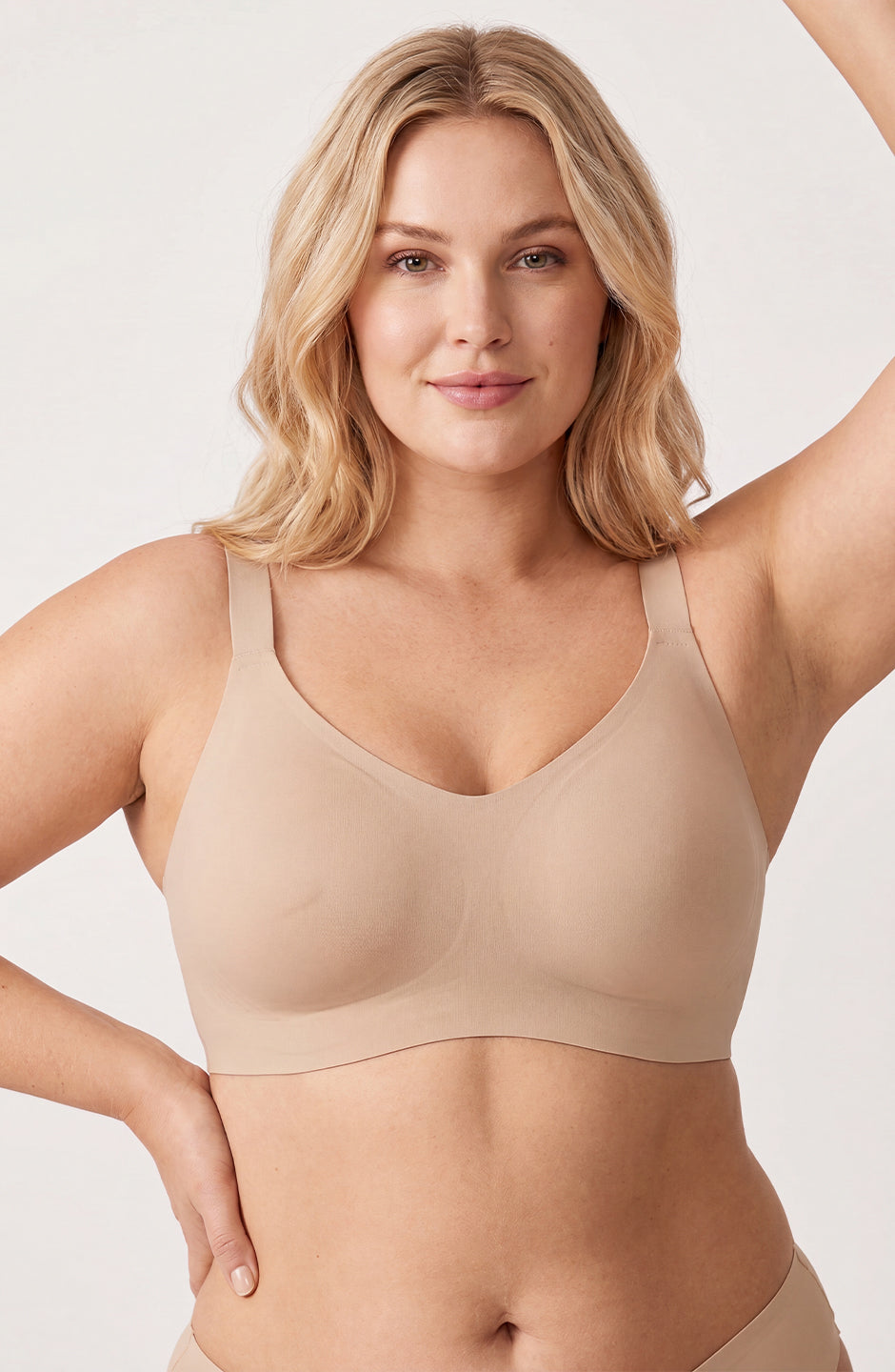 Curveins Soft Jelly Full Cup No Underwire Seamless Support T-Shirt Bra