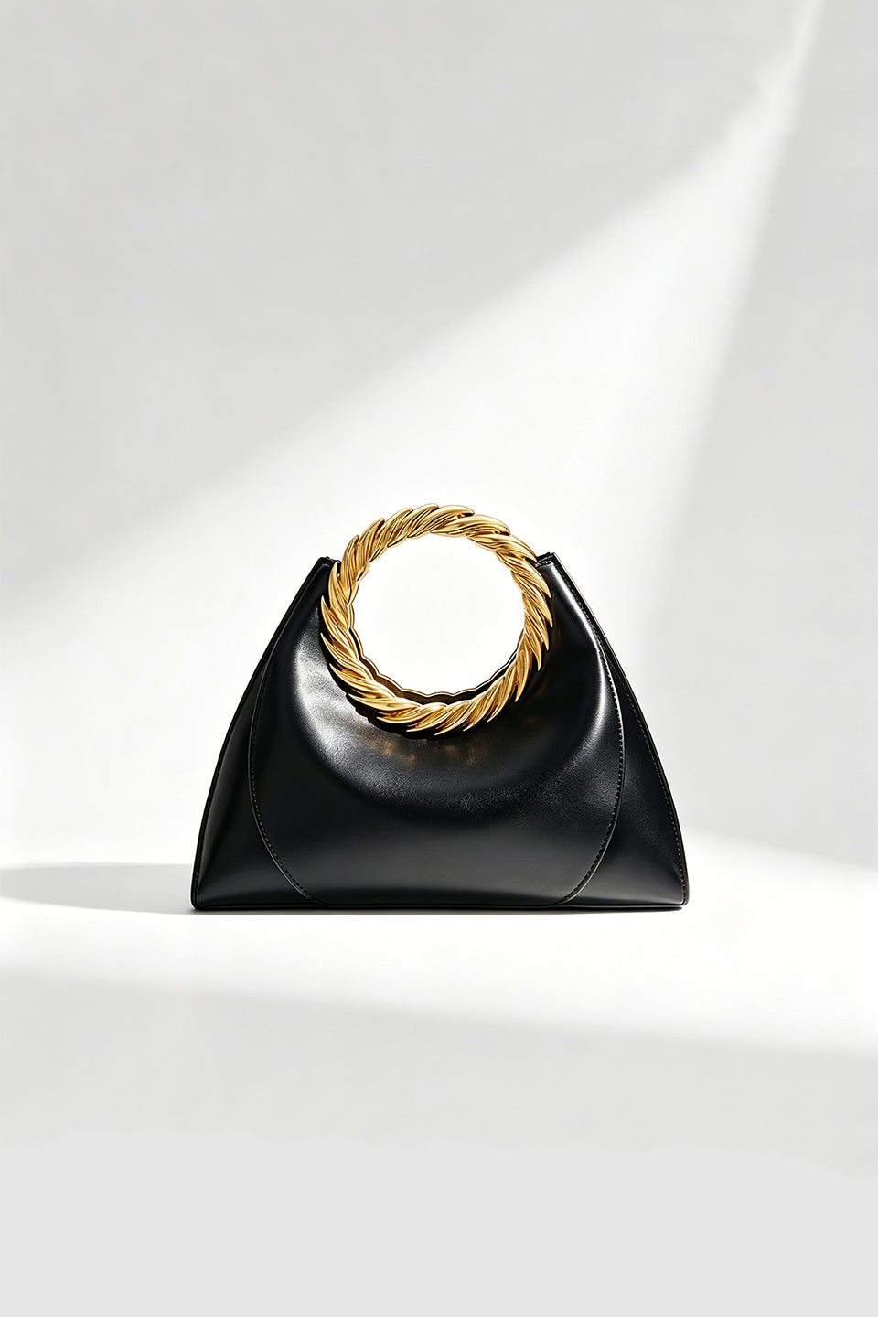 Curveinse Elegant Metal Ring Top Handle Bag