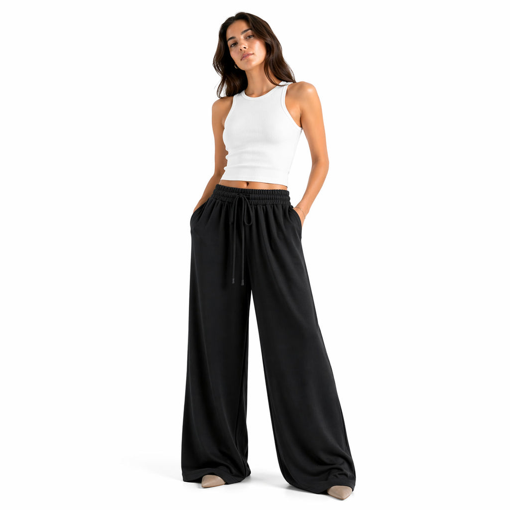 Pantalon palazzo fluide – Coupe large élégante, taille élastiquée