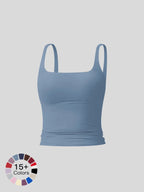 Women's solid-color sports tank top