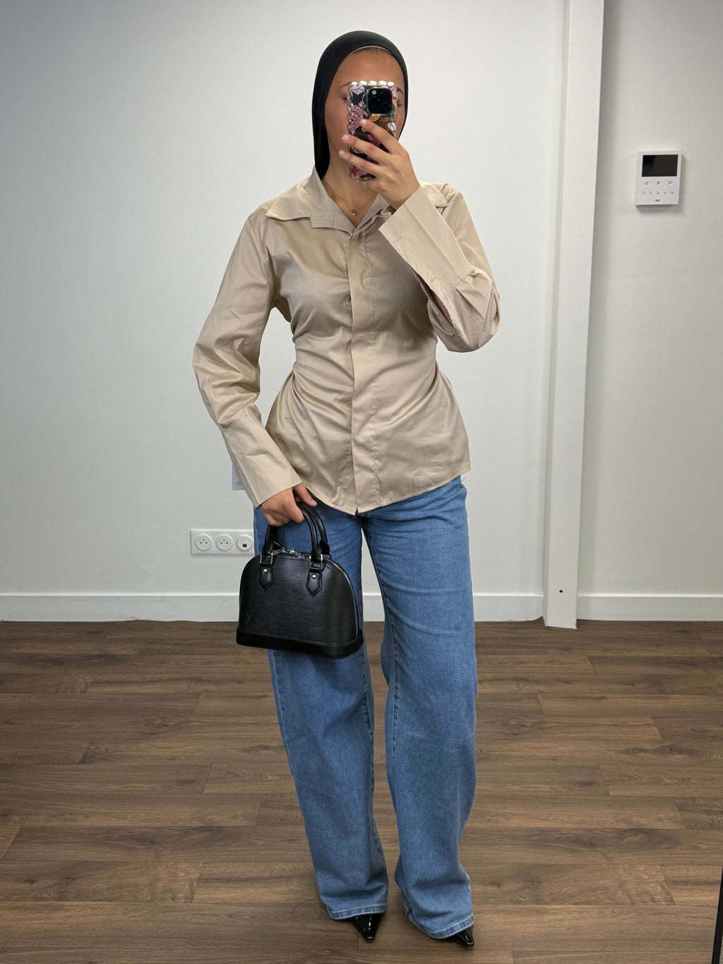 Chemise cintrée à la taille en coton